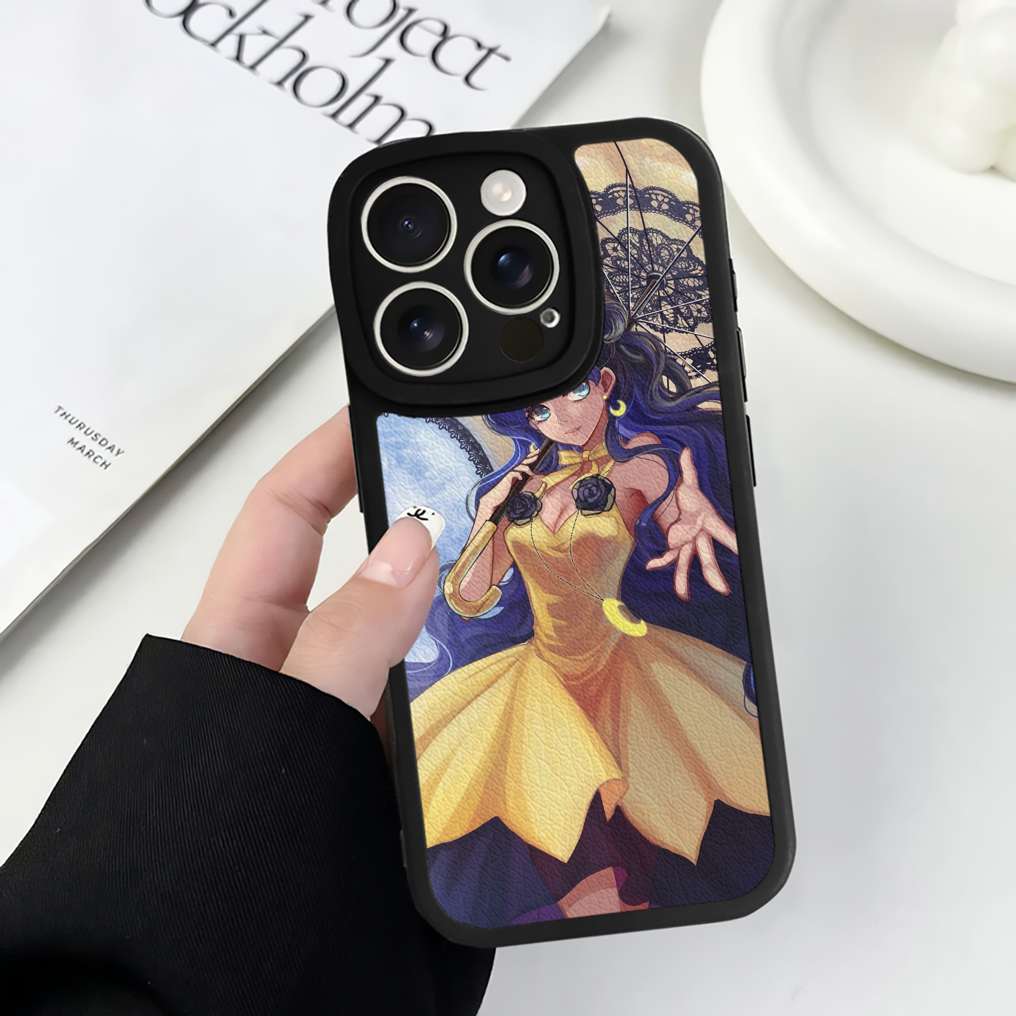 （画像用） 美少女戦士セーラームーン Sailor Moon 【iPhone 16シリーズ対応】シリコンスマホケース（レザー調） 材質：シリコン